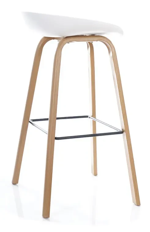 Hoker bez oparcia Sting dąb/biały