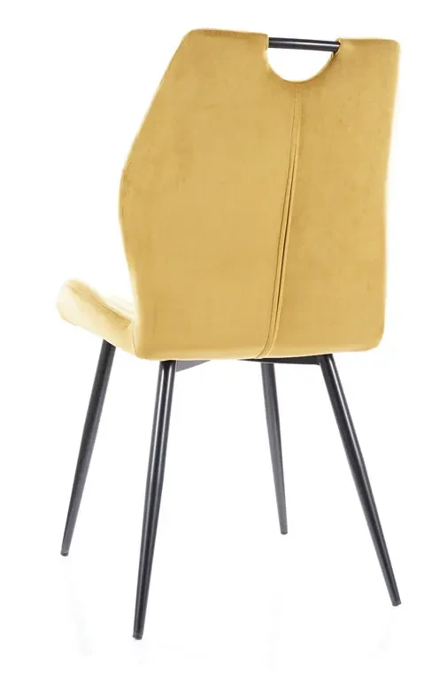 Krzesło tapicerowane Arco Velvet curry Bluvel 68