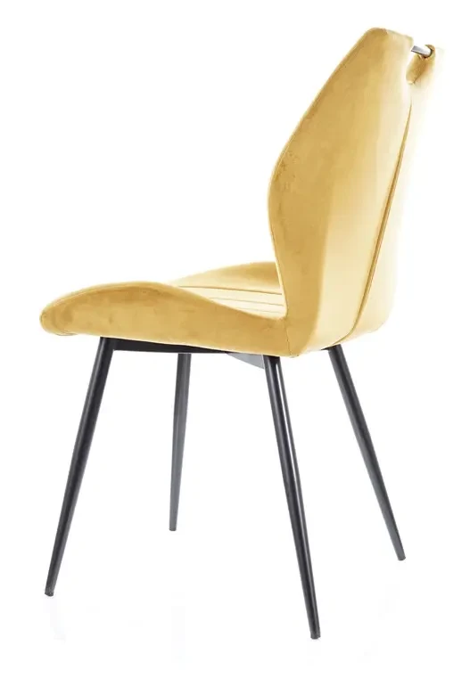 Krzesło tapicerowane Arco Velvet curry Bluvel 68