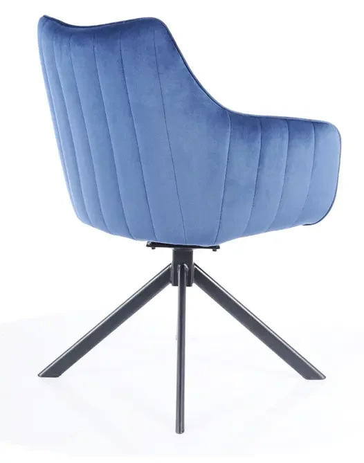 Krzesło tapicerowane Azalia Velvet granatowy Bluvel 86