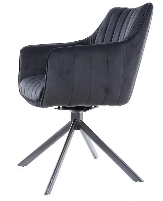 Krzesło tapicerowane Azalia Velvet czarny Bluvel 19