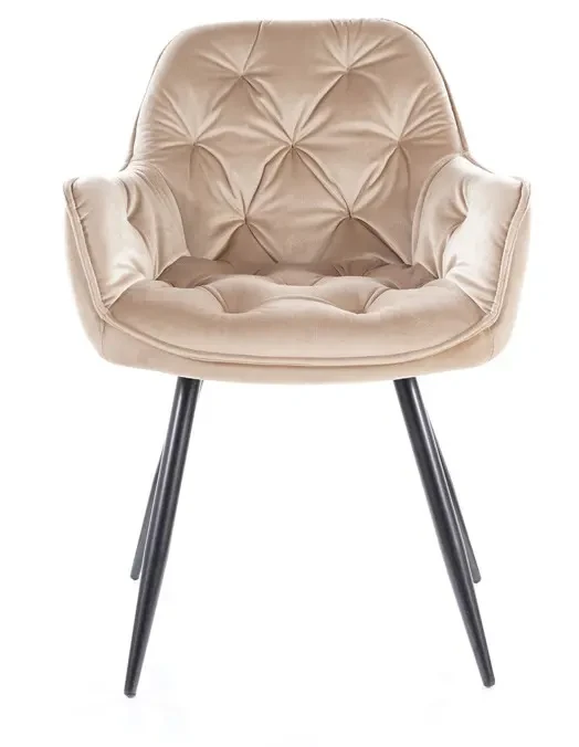 Krzesło tapicerowane Cherry Velvet beż Bluvel 28