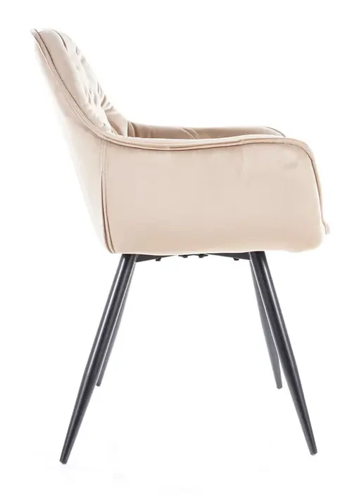Krzesło tapicerowane Cherry Velvet beż Bluvel 28