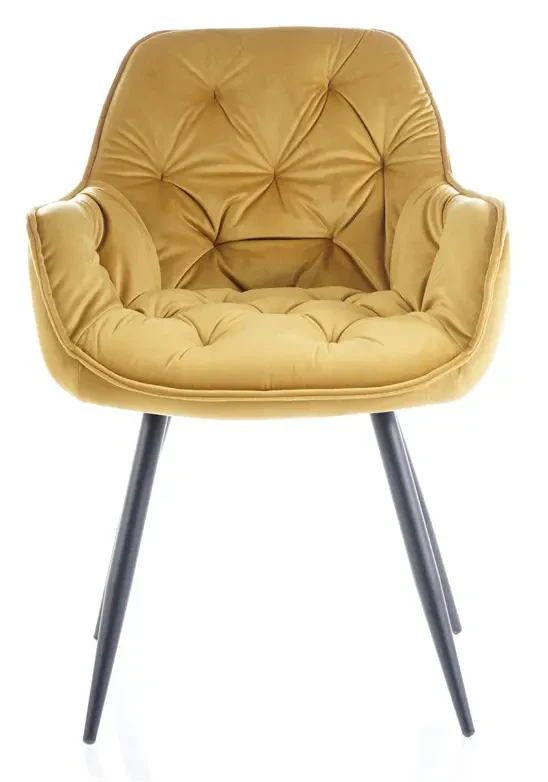 Krzesło tapicerowane Cherry Velvet curry Bluvel 68