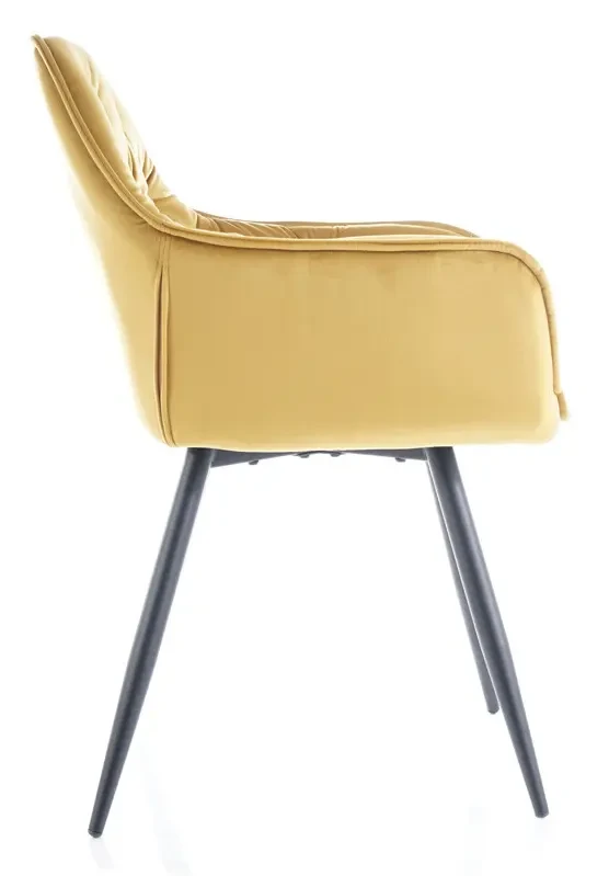 Krzesło tapicerowane Cherry Velvet curry Bluvel 68