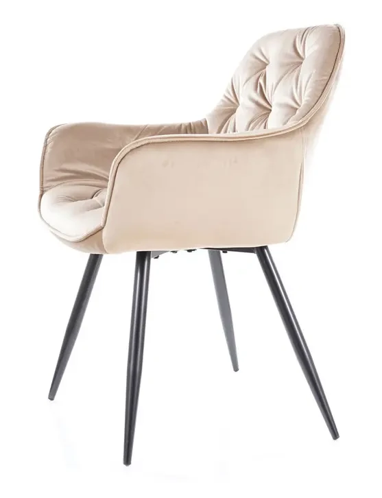 Krzesło tapicerowane Cherry Velvet beż Bluvel 28