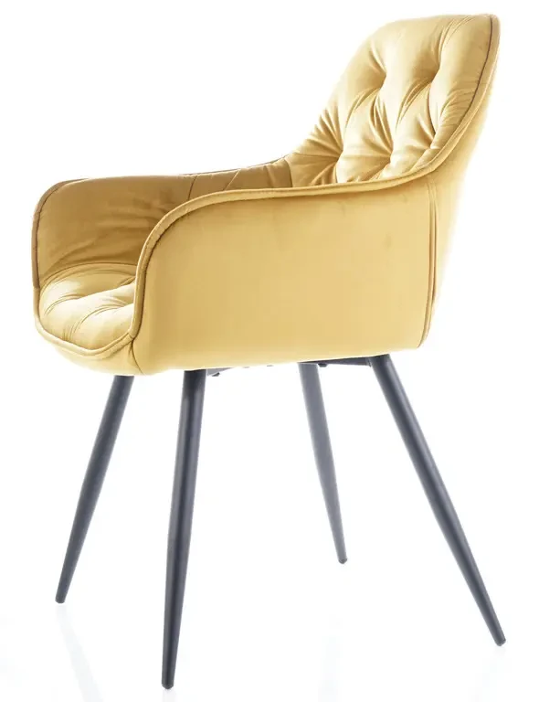 Krzesło tapicerowane Cherry Velvet curry Bluvel 68