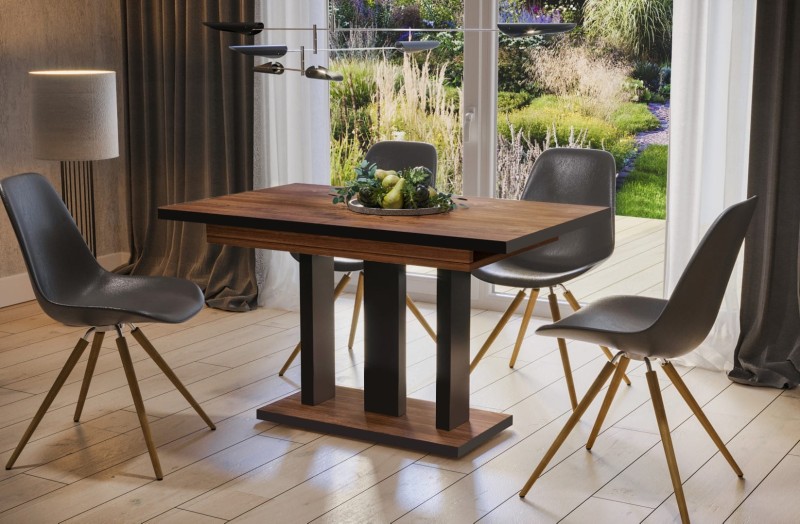 Stół Appia Black rozkładany 130-210 mix