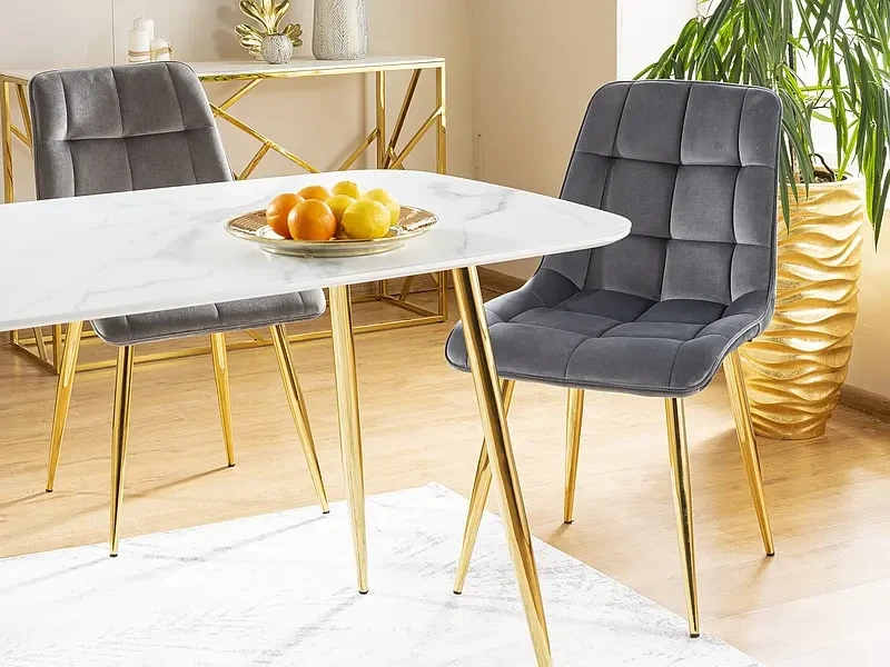 Krzesło tapicerowane Chic Złoty Velvet