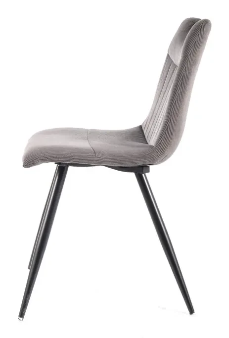 Krzesło tapicerowane Orfe Sztruks szary Fjord 15