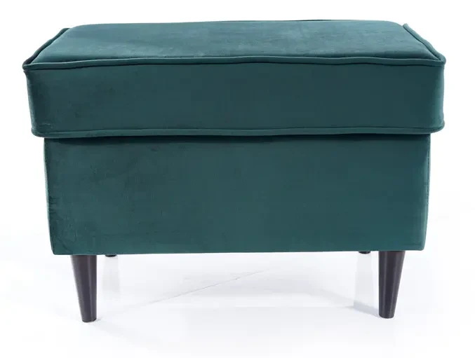 Podnóżek tapicerowany Ron Velvet zielony Bluvel 78