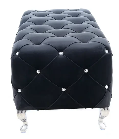 Pufa tapicerowana Hestia Velvet czarny Bluvel 19