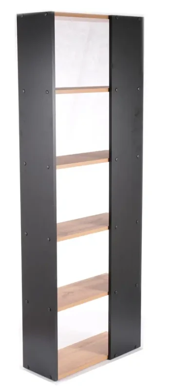 Regał Corner 170x60 cm dąb wotan/czarny