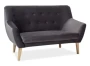 Sofa tapicerowana Nordic 2 Velvet granat Bluvel 86