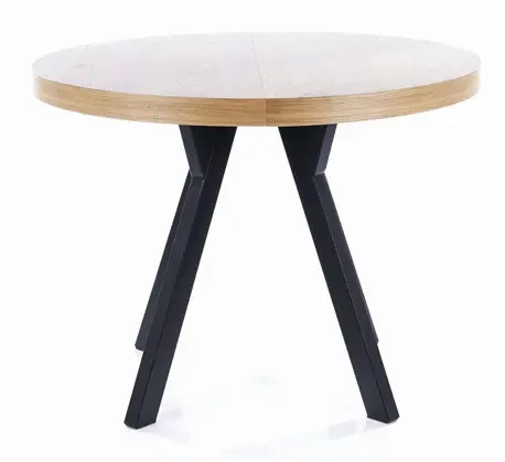 Stół rozkładany Domingo 100-250 cm okleina naturalna dąb/czarny