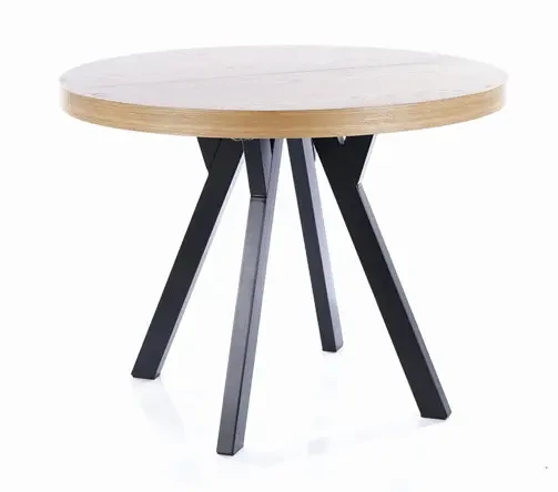 Stół rozkładany Domingo 100-250 cm okleina naturalna dąb/czarny