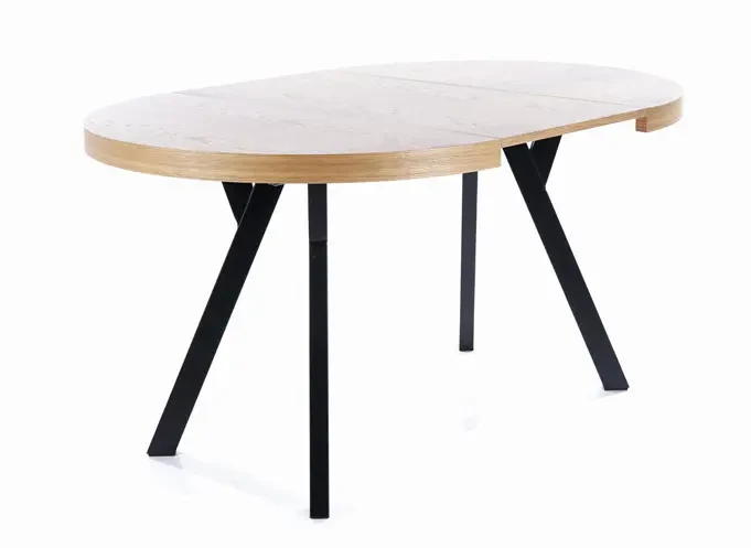 Stół rozkładany Domingo 100-250 cm okleina naturalna dąb/czarny