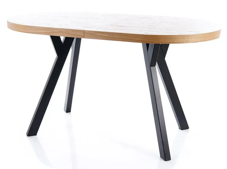 Stół rozkładany Domingo II 140-272 cm okleina naturalna dąb/czarny