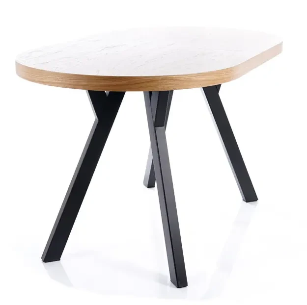 Stół rozkładany Domingo II 140-272 cm okleina naturalna dąb/czarny