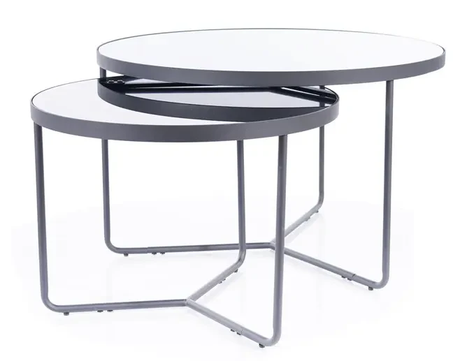 Zestaw stolików Italia czarny