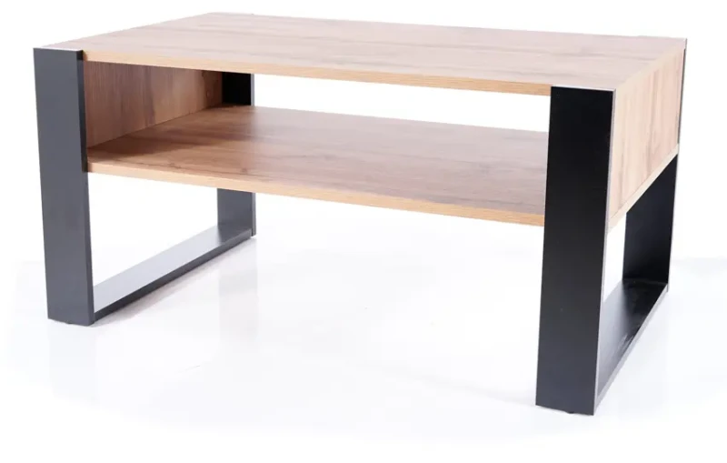 Ława Gema 64x100 cm dąb wotan/czarny