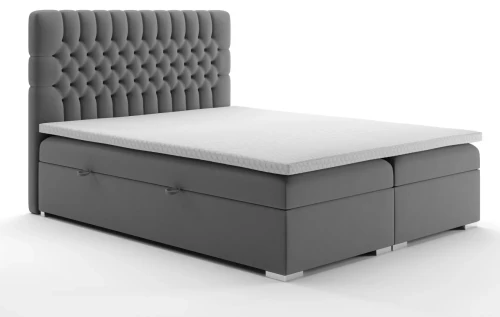 Łóżko kontynentalne Dalia z pojemnikiem 120x200 dwuosobowe tapicerowane