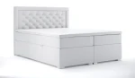 Łóżko kontynentalne Glamour z pojemnikiem 120x200 dwuosobowe tapicerowane
