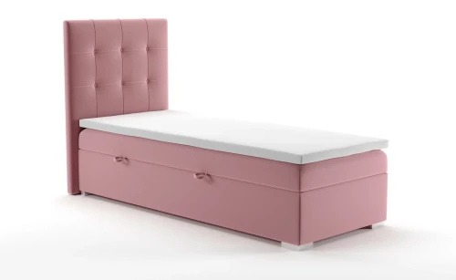 Łóżko kontynentalne Deniz z pojemnikami 140x200 dwuosobowe tapicerowane