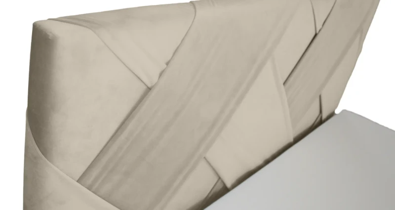 Łóżko kontynentalne Belize tapicerowane