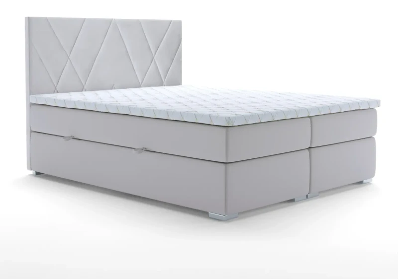 Łóżko kontynentalne Lara tapicerowane