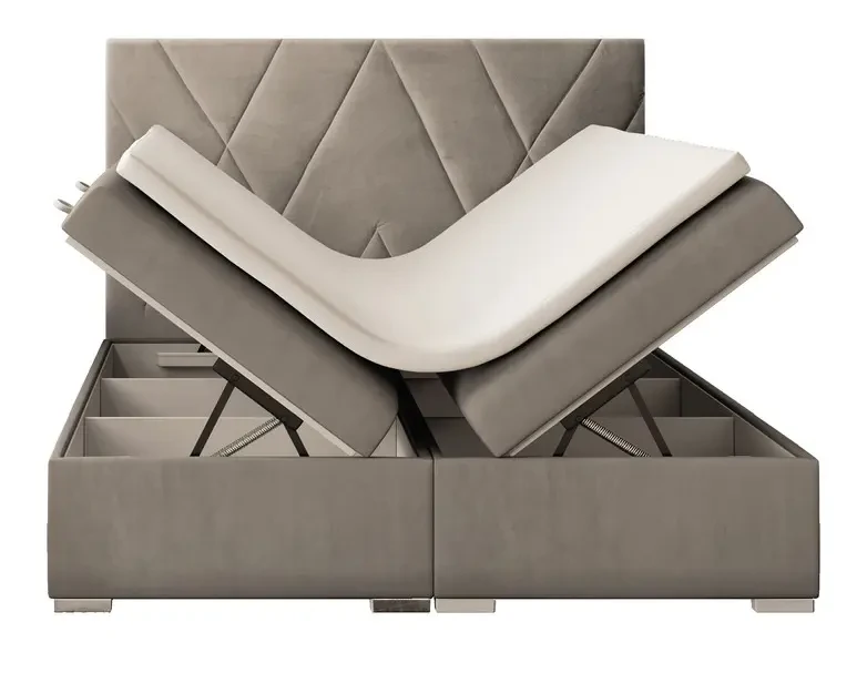 Łóżko kontynentalne Lara tapicerowane