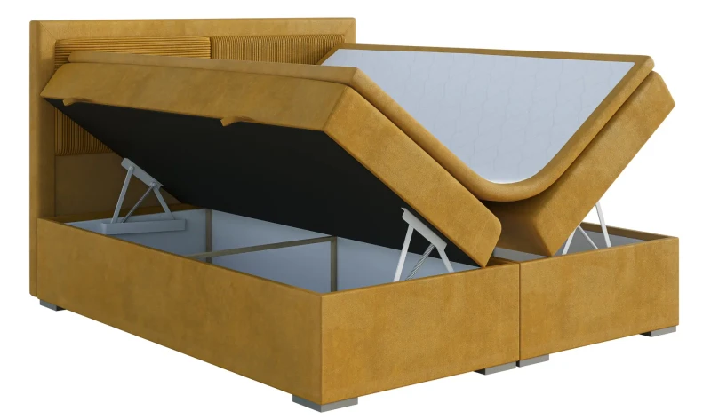 Łóżko kontynentalne Merida tapicerowane