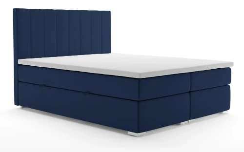 Łóżko kontynentalne Puro z pojemnikami 180x200 dwuosobowe tapicerowane