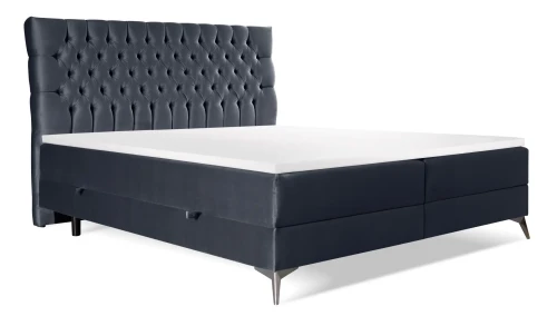 Łóżko kontynentalne Molly z pojemnikami 120x200 dwuosobowe tapicerowane