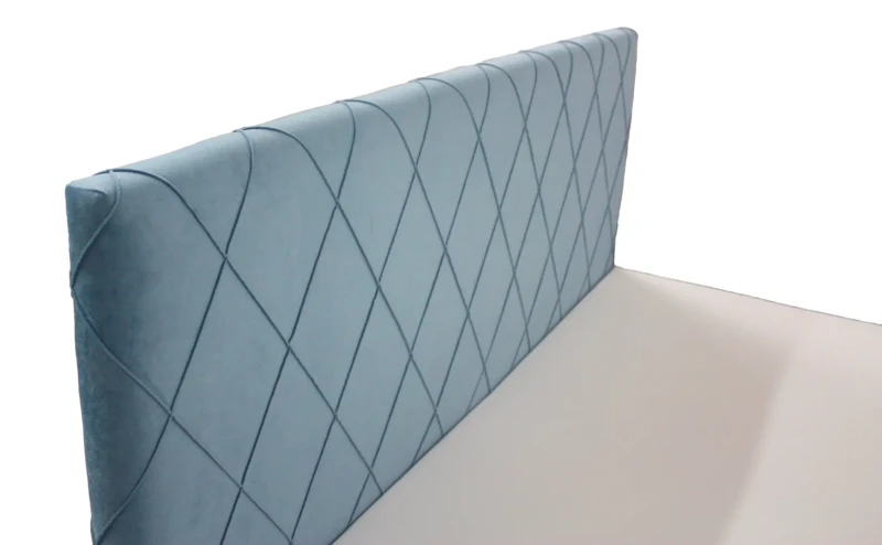 Łóżko kontynentalne Milo z pojemnikami dwuosobowe tapicerowane