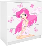 Komoda dla dziewczynki BABYDREAMS 3 szuflady