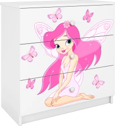 Komoda dla dziewczynki BABYDREAMS 3 szuflady