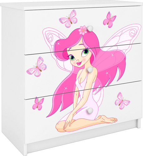 Komoda dla dziewczynki BABYDREAMS 3 szuflady
