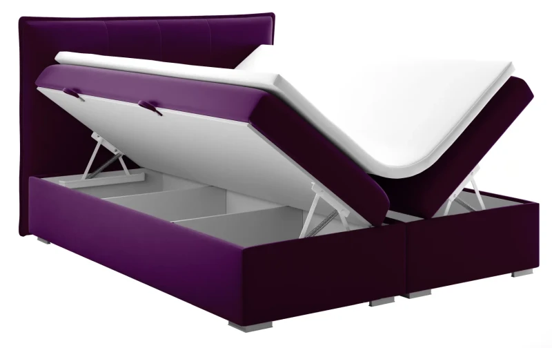 Łóżko kontynentalne Carre tapicerowane