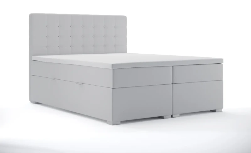Łóżko kontynentalne Claudia z pojemnikami dwuosobowe tapicerowane