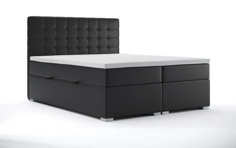 Łóżko kontynentalne Claudia z pojemnikami dwuosobowe tapicerowane