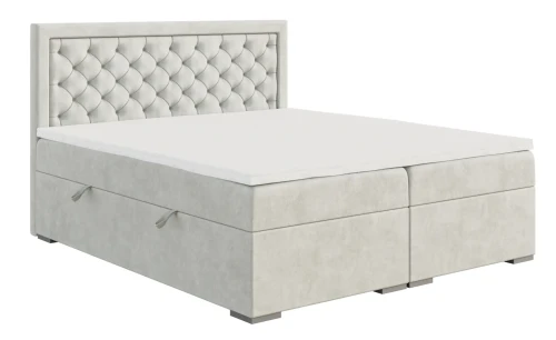 Łóżko kontynentalne Bloom z pojemnikami 180x200 dwuosobowe tapicerowane