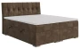 Łóżko kontynentalne Daily z pojemnikami dwuosobowe tapicerowane