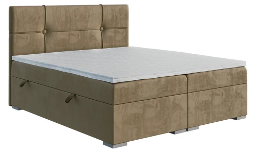 Łóżko kontynentalne Gaia z pojemnikami 120x200 dwuosobowe tapicerowane