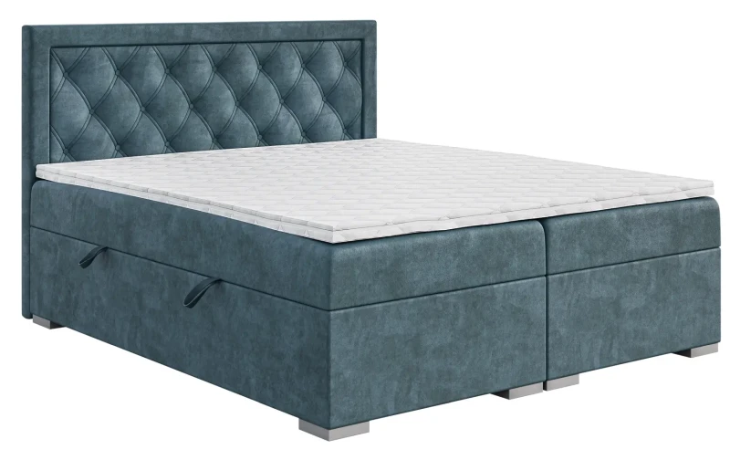 Łóżko kontynentalne Max tapicerowane