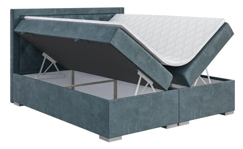 Łóżko kontynentalne Max tapicerowane