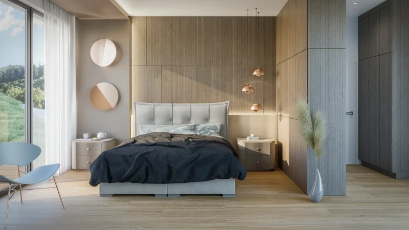 Łóżko kontynentalne Miracle tapicerowane