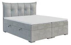 Łóżko kontynentalne Miracle z pojemnikami 120x200 dwuosobowe tapicerowane
