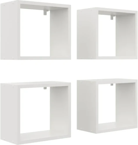 Zestaw 4 półek wiszących Huron biały