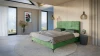 Łóżko kontynentalne Nala z pojemnikami dwuosobowe tapicerowane